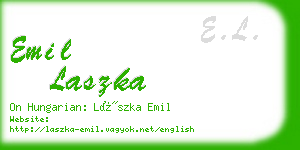 emil laszka business card
